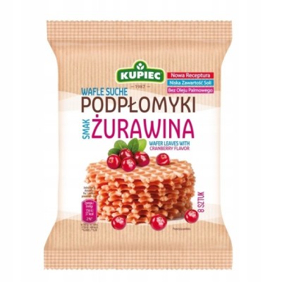 Kupiec PODPŁOMYKI O SMAKU ŻURAWINOWYM ŻURAWINA 8szt 70g