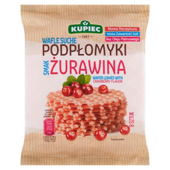 Kupiec PODPŁOMYKI O SMAKU ŻURAWINOWYM ŻURAWINA 8szt 70g