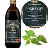HERBAL 100% SOK z POKRZYWY +Wit.C 500ml wsparcie: UKŁAD