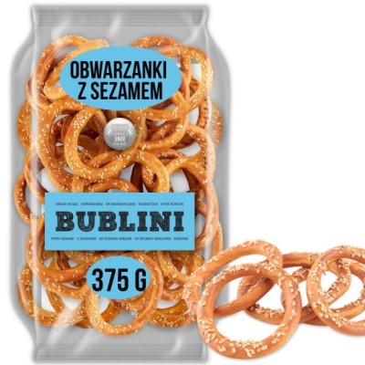 BUBLINI OBWARZANKI Z SEZAMEM SEZAMOWE 375G ręcznie robione