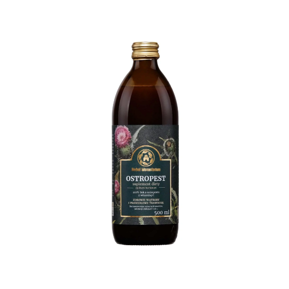 HERBAL100% SOK z OSTROPESTU Ostropest 500ml wsparcie