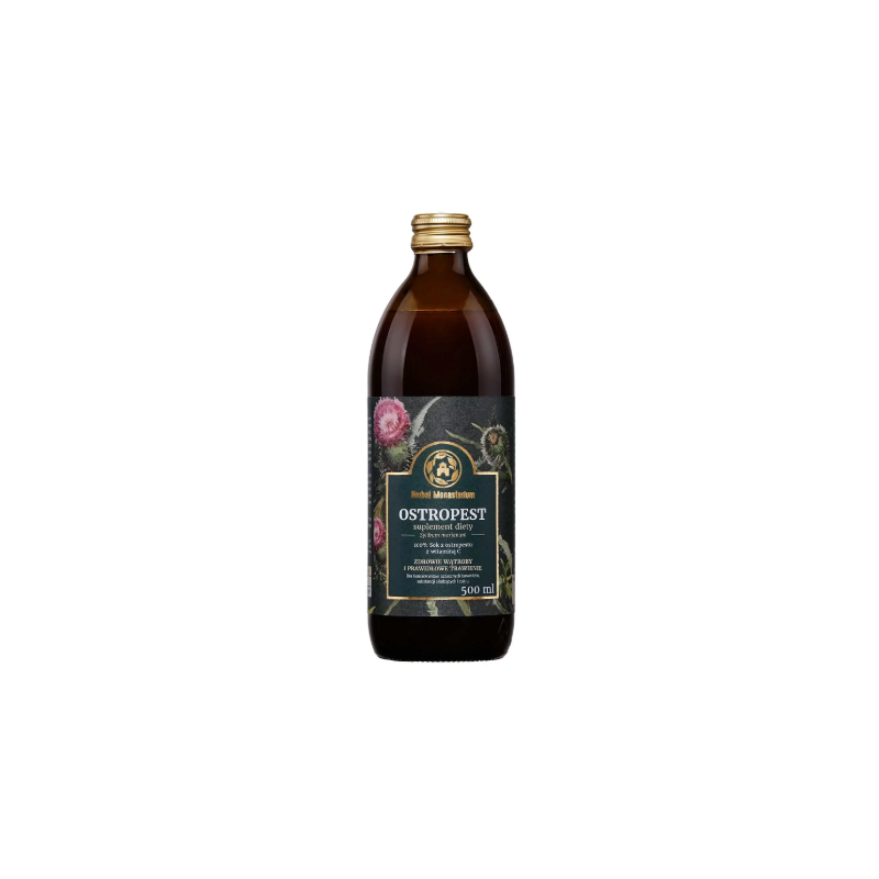 HERBAL100% SOK z OSTROPESTU Ostropest 500ml wsparcie