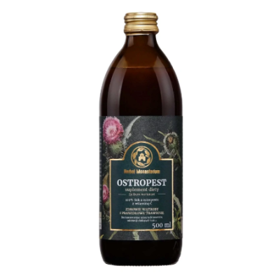 HERBAL100% SOK z OSTROPESTU Ostropest 500ml wsparcie