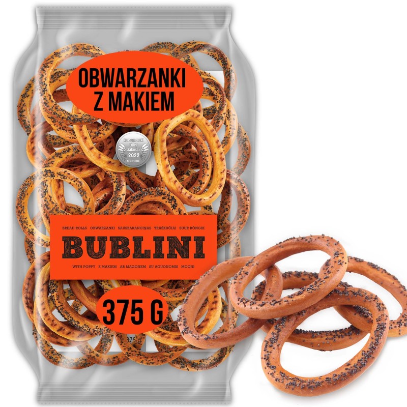 BUBLINI OBWARZANKI Z MAKIEM 375G ręcznie robione