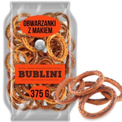 BUBLINI OBWARZANKI Z MAKIEM 375G ręcznie robione