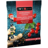 Pure&Good CUKIERKI DZIKA RÓŻA IMBIR I PROPOLIS ze stewią