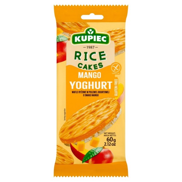 Kupiec WAFLE RYŻOWE W POLEWIE JOGURTOWEJ smak MANGO