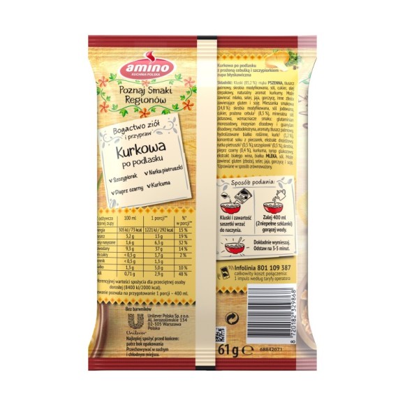 AMINO zupka KURKOWA PO PODLASKU z prażoną cebulką 61g