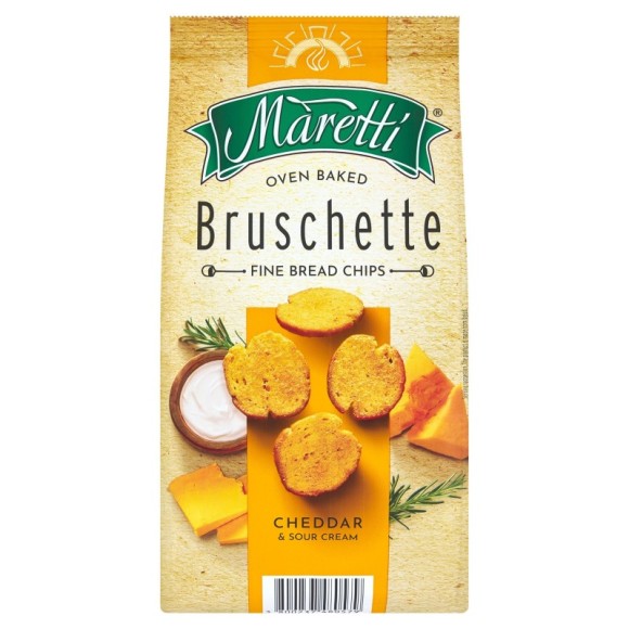 BRUSCHETTA MARETTI Chipsy Krążki chlebowe CHEDDAR ŚMIETANA