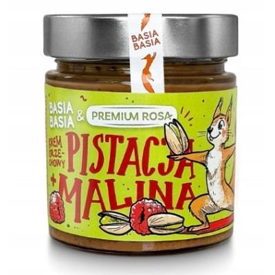 BASIA BASIA KREM ORZECHOWY PISTACJA MALINA 195g bez cukru