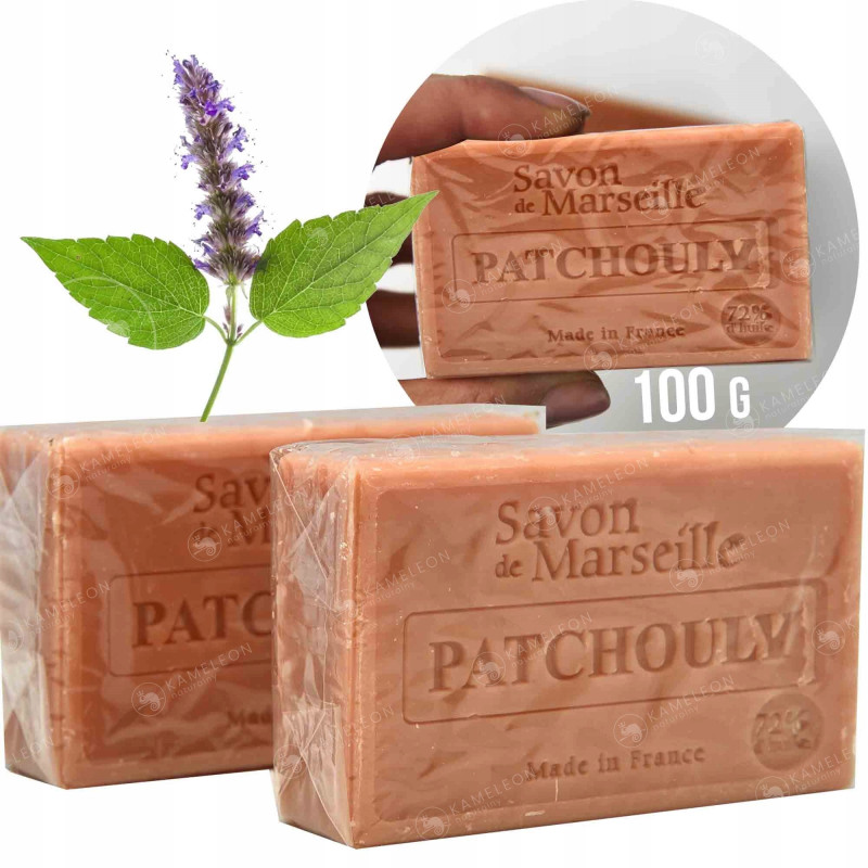 MYDŁO MARSYLSKIE PACZULI PACZULA 72% kostka 100g Le CHatelard 1802