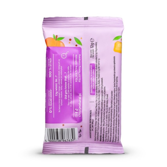 CRISPY NATURAL - Brzoskwinia suszona 100% 12g / nr08