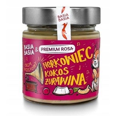 BASIA BASIA KREM ORZECHOWY NERKOWIEC KOKOS ŻURAWINA 195g