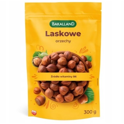 Bakalland ORZECHY LASKOWE całe łuskane obrane ORZECH