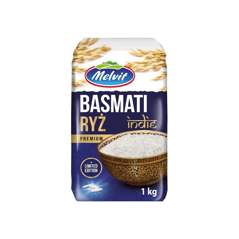 Melvit RYŻ BASMATI INDIE indyjski PREMIUM 1000g 1KG