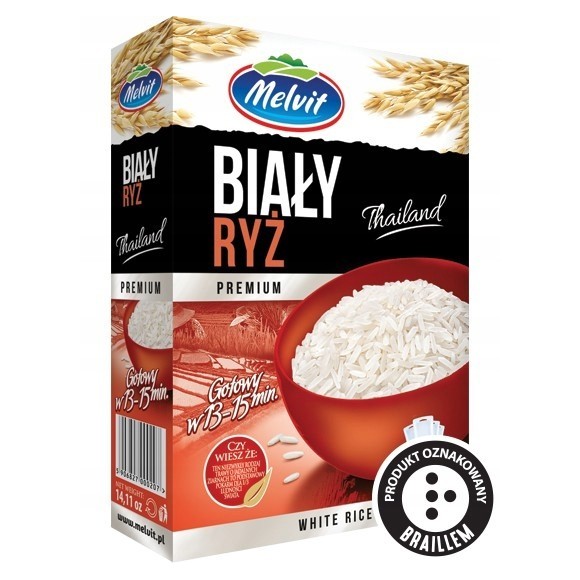 Melvit RyŻ BIAŁY THAILAND PREMIUM 4x 100g 0,4KG gotowy w