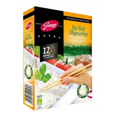 Melvit Granum RYŻ BIAŁY DŁUGOZIARNISTY 4x 100g 0,4KG gotowy
