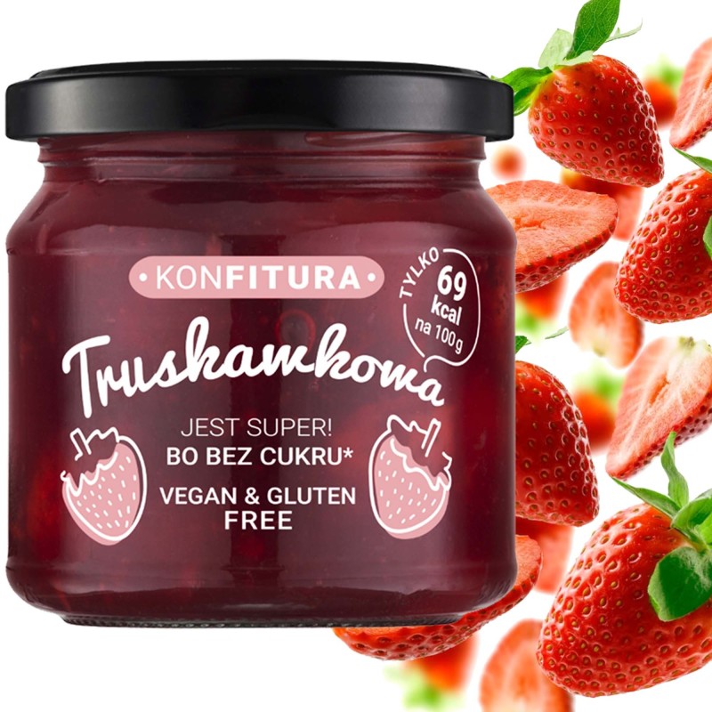 DEVALDANO - KONFITURA BEZ CUKRU - TRUSKAWKOWA190g / słoik