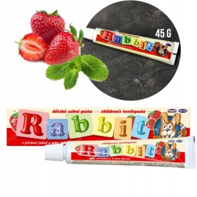 PASTA DO ZĘBÓW DLA DZIECI RABBIT truskawka 1 szt.