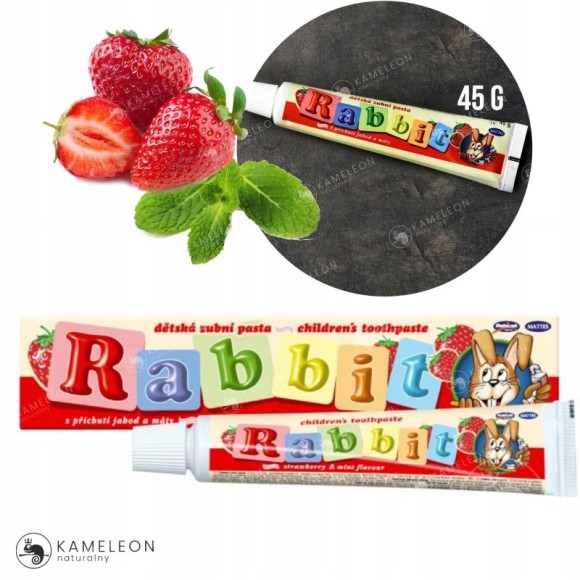 PASTA DO ZĘBÓW DLA DZIECI RABBIT truskawka 1 szt.