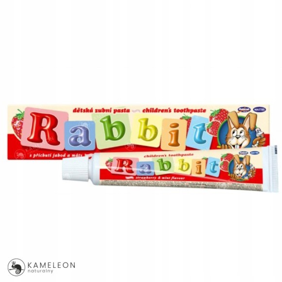 PASTA DO ZĘBÓW DLA DZIECI RABBIT truskawka 1 szt.