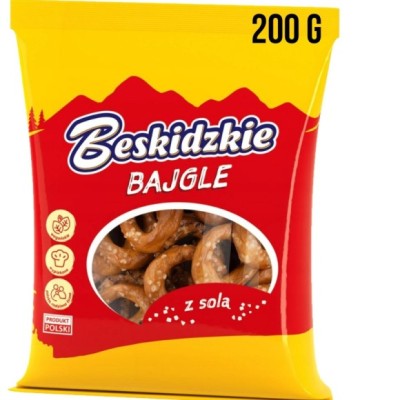 BESKIDZKIE BAJGLE Z SOLĄ SOLONE 200g wegańskie chrupiące