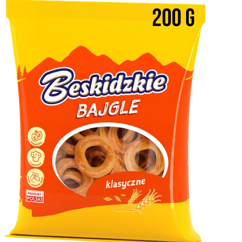 BESKIDZKIE BAJGLE KLASYCZNE 200g wegańskie chrupiące Aksam