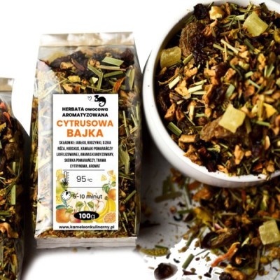 KAMELEON KULINARNY HERBATA OWOCOWA CYTRUSOWA BAJKA 100G