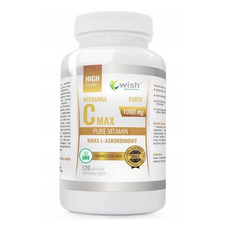Wish WITAMINA C MAX FORTE 1000mg KWAS L-ASKORBINOWY 120k