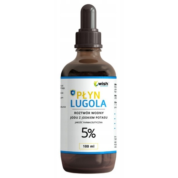 Wish PŁYN LUGOLA 5% czysty JOD JODEK POTASU 100ml