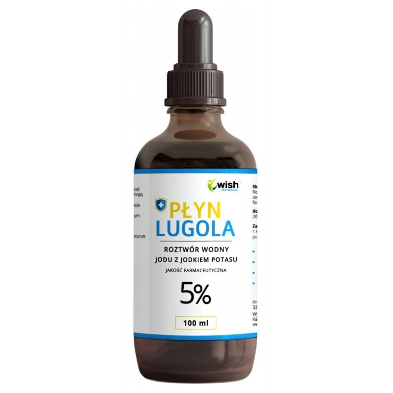 Wish PŁYN LUGOLA 5% czysty JOD JODEK POTASU 100ml