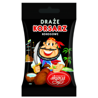 DRAŻE KORSARZE cukierki kokosowe kokos SKAWA 1szt 70G