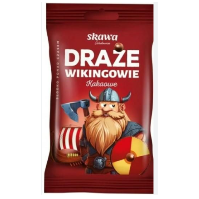DRAŻE WIKINGOWIE cukierki kakaowe kakao SKAWA 1 szt. 70g