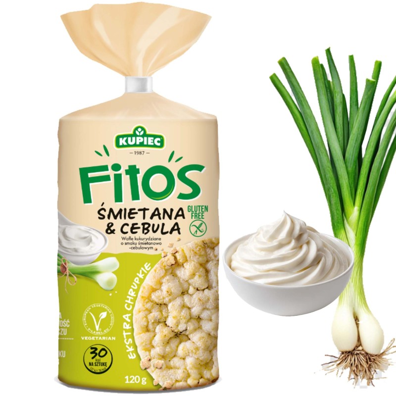 Kupiec FITOS WAFLE smakowe KUKURYDZIANE ŚMIETANA CEBULA