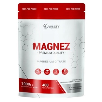 Wish MAGNEZ w proszku CYTRYNIAN MAGNEZU 1000g 1KG