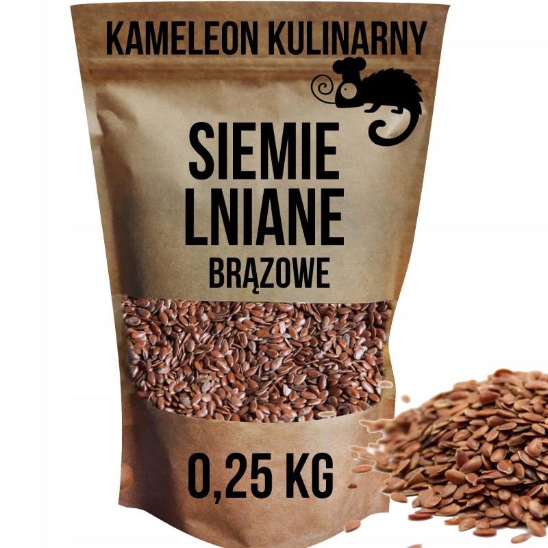 SIEMIĘ LNIANE brązowe 250G 0,25KG LEN nasiona ziarno lnu
