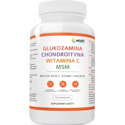 Wish GLUKOZAMINA CHONDROITYNA WITAMINA C MSM 120kaps