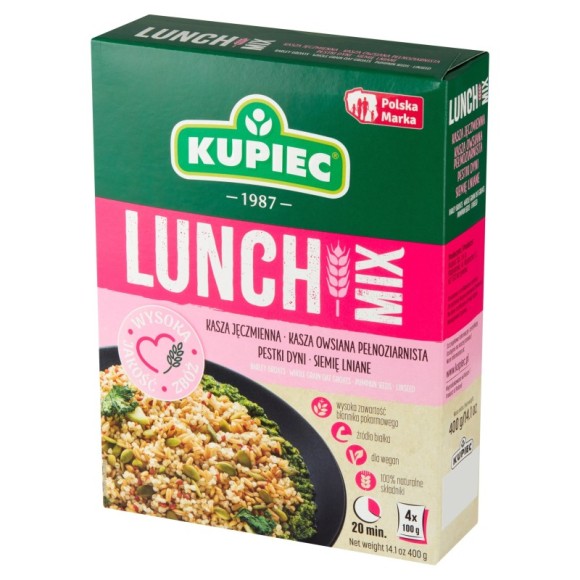 Kupiec LUNCH MIX KASZA JĘCZMIEN OWSIANA P. DYNI SIEMIĘ