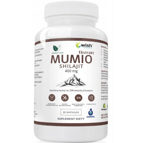 WIish MUMIO Himalajskie SHILAJIT 400mg 90kaps wsparcie