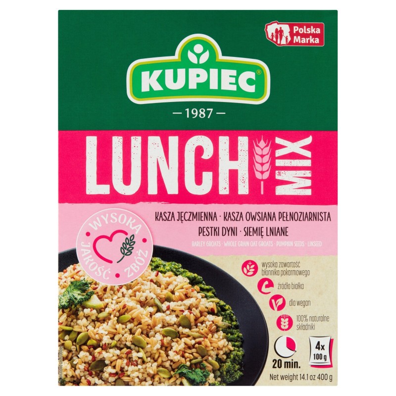 Kupiec LUNCH MIX KASZA JĘCZMIEN OWSIANA P. DYNI SIEMIĘ