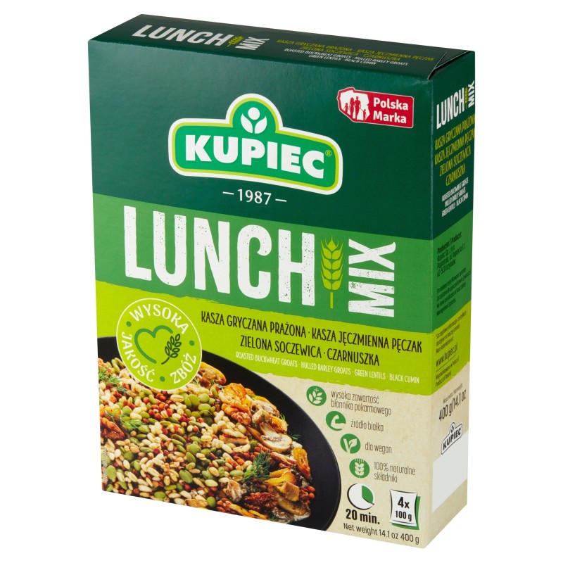 Kupiec LUNCH MIX KASZA GRYCZANA PĘCZAK SOCZEWICA CZARNUSZKA