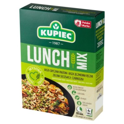 Kupiec LUNCH MIX KASZA GRYCZANA PĘCZAK SOCZEWICA CZARNUSZKA