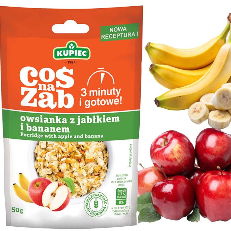 Kupiec COŚ NA ZĄB - OWSIANKA Z JABŁKIEM I BANANEM 50g
