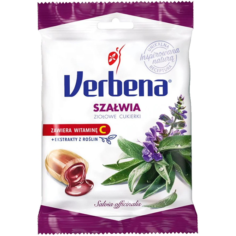 Verbena ZIOŁOWE CUKIERKI SZAŁWIA Z WITAMINĄ C Szałwiowe z