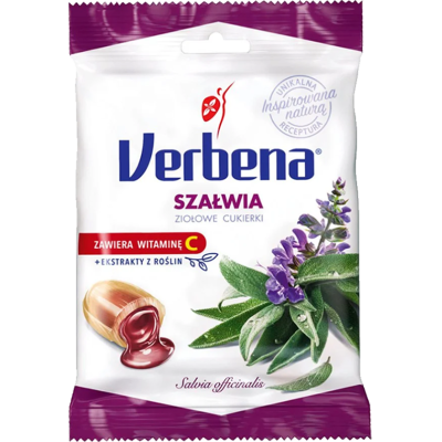 Verbena ZIOŁOWE CUKIERKI SZAŁWIA Z WITAMINĄ C Szałwiowe z