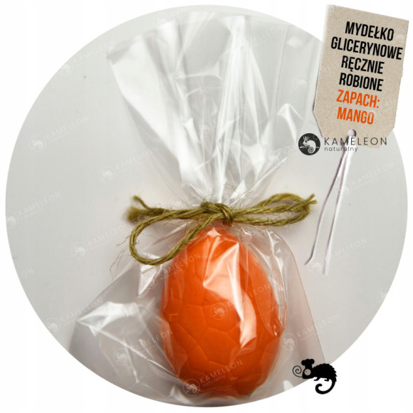 MYDŁO MYDEŁKO KOLOROWE JAJKO ręcznie robione ŚWIĘTA WIELKANOC Mango 1szt MYDŁO MYDEŁKO KOLOROWE JAJKO ręcznie robione ŚWIĘTA WIELKANOC Mango 1szt