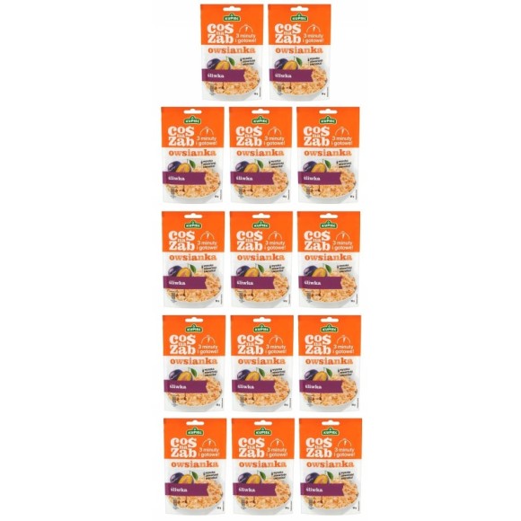 Kupiec COŚ NA ZĄB - OWSIANKA ZE ŚLIWKAMI 50g gotowe w 3