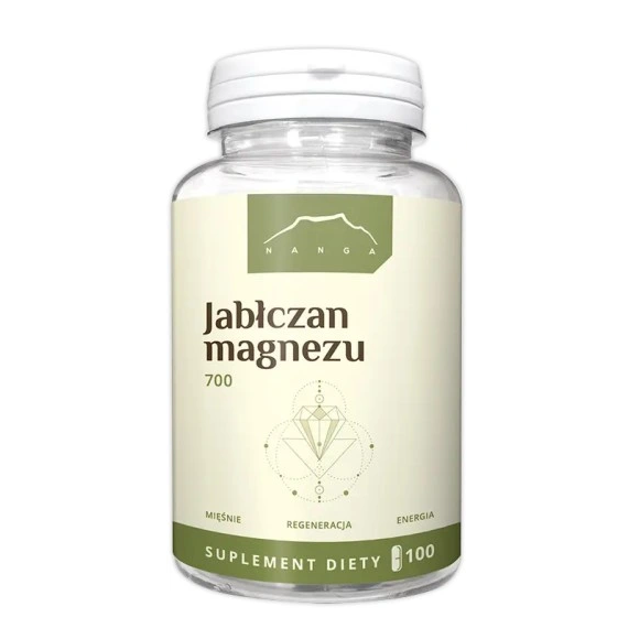 JABŁCZAN MAGNEZU MAGNEZ 700mg 100kaps. polecany na