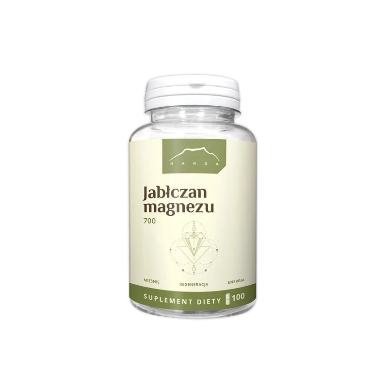 JABŁCZAN MAGNEZU MAGNEZ 700mg 100kaps. polecany na