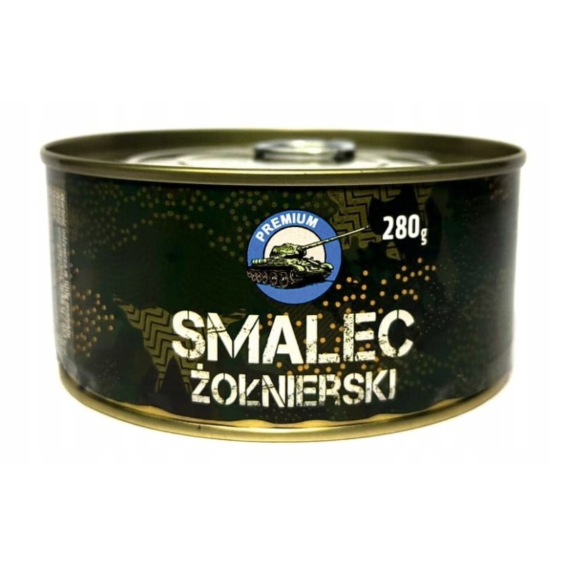 SMALEC WOJSKOWY ŻOŁNIERSKI ZE SKWARKAMI 280g KONSERWA W